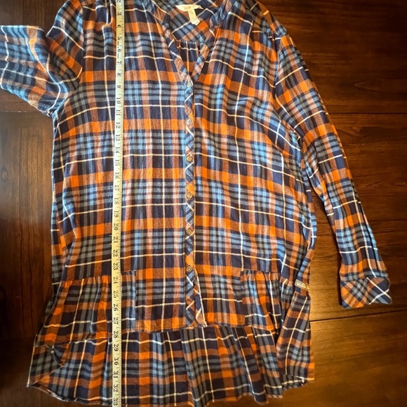 Matilda Jane Women's Plaid Lagenlook, boho, Cottagecore, Rustic Top, Size XL - Picture 2 of 12